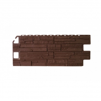 Панель фасадная Фасайдинг Дачный сланец коричневый 
