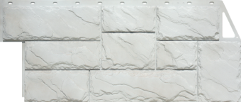 Панель фасадная FineBer Камень крупный Мелованный белый 1,08 * 0,452 м