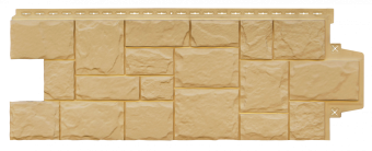 Панель фасадная GrandLine Крупный камень Стандарт Песочный 0,982 * 0,383 м