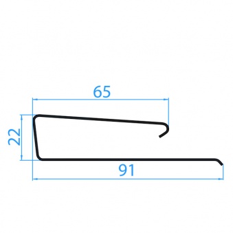 Планка J-профиль широкий GrandLine Белый 3,05 м