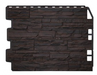 Панель фасадная Дачный Скол 3D темно-коричневый